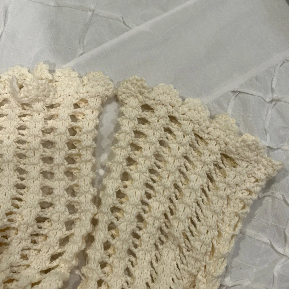 Sadie & Sage Anthropologie Ivory Open Knit Cardigan Size S - Picture 3 of 4